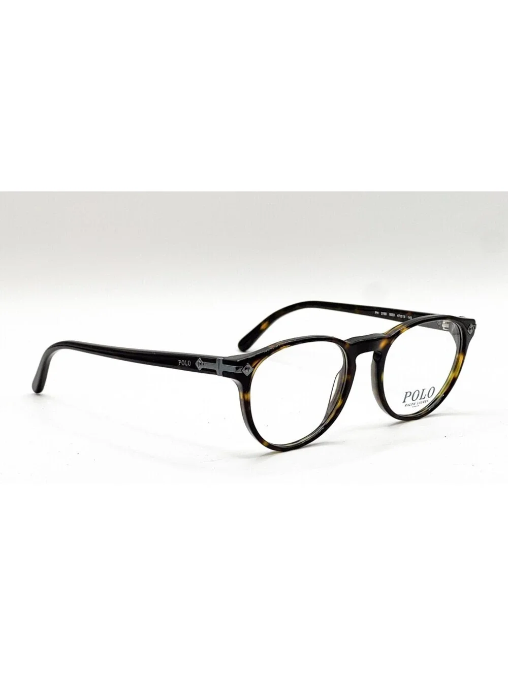 Polo Ralph Lauren PH 2150 5003 Shiny Black Round Authentic Eyeglass Frames 47-19